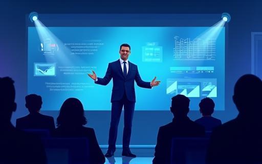 Person giving an advanced presentation