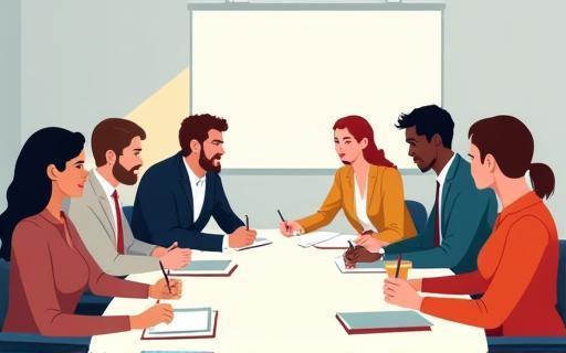 Group participating in a corporate training session