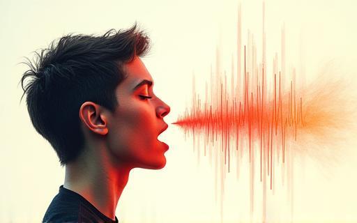 Person practicing vocal exercises